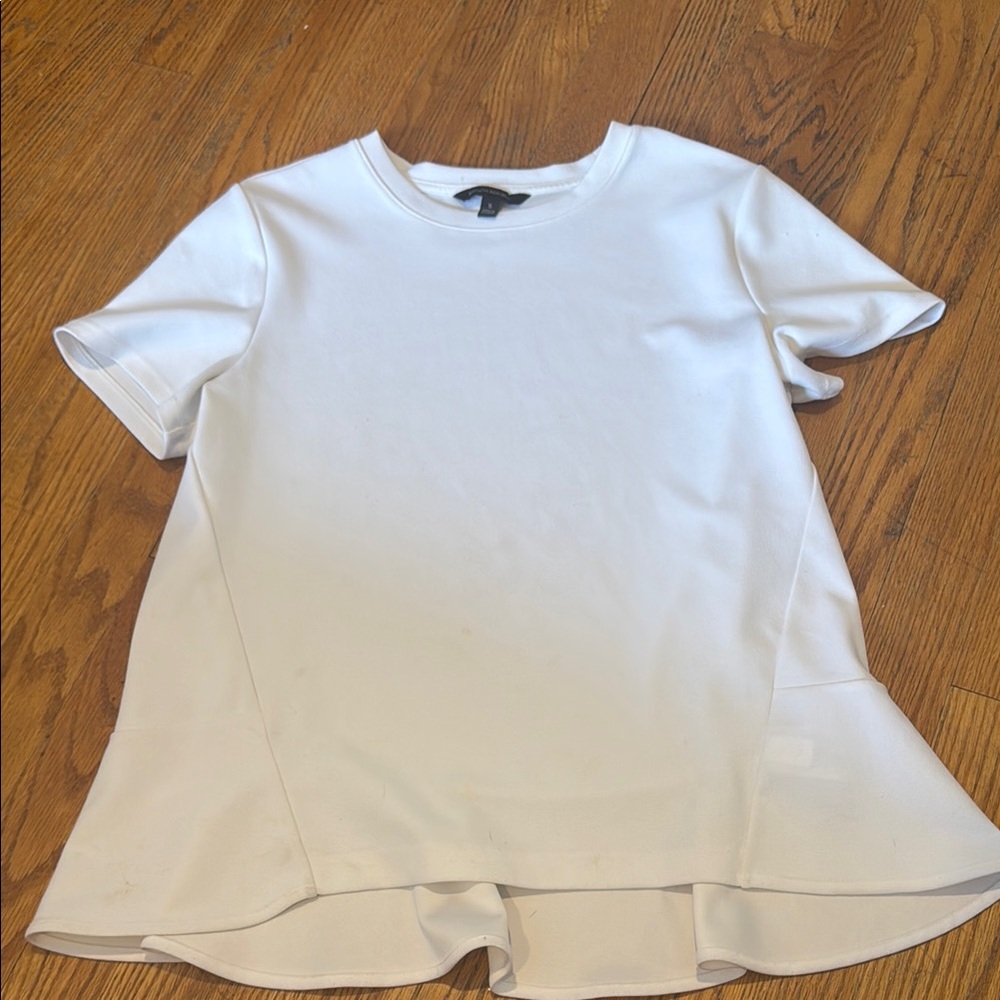 Elegant White Peplum Top